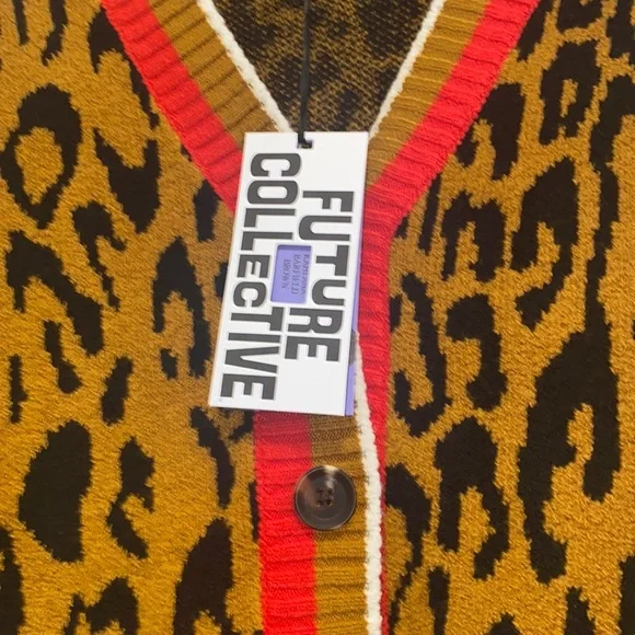 NWT! Target Kahlana Barfield Brown Leopard Print Cardigan - Size 3X - Picture 2 of 5